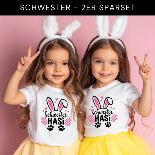"Schwester Hasi" T-Shirt Sparbundle