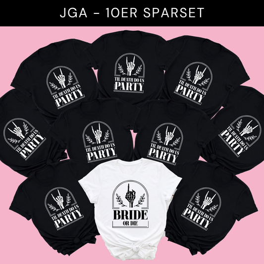 "Til Death do us Party" T-Shirt Sparbundle 10 Stück