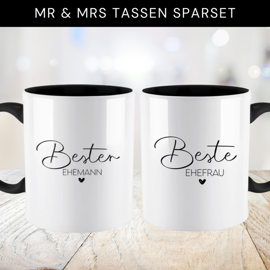 "Beste Ehe" Tassen Sparbundle
