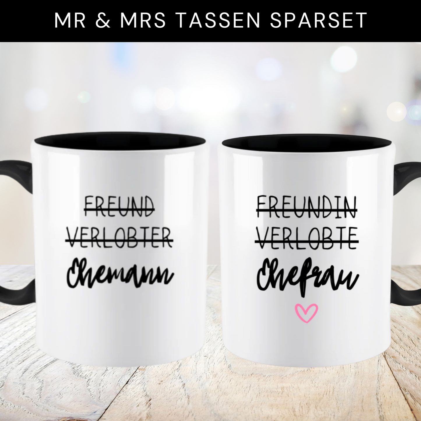 "Endlich Ehe" Tassen Sparbundle