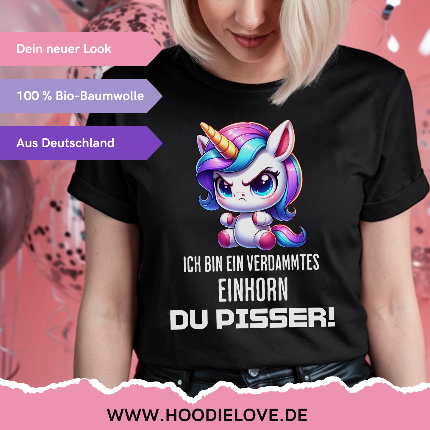 Ich bin ein verdammtes Einhorn du Pisser - Premium Organic Shirt Women