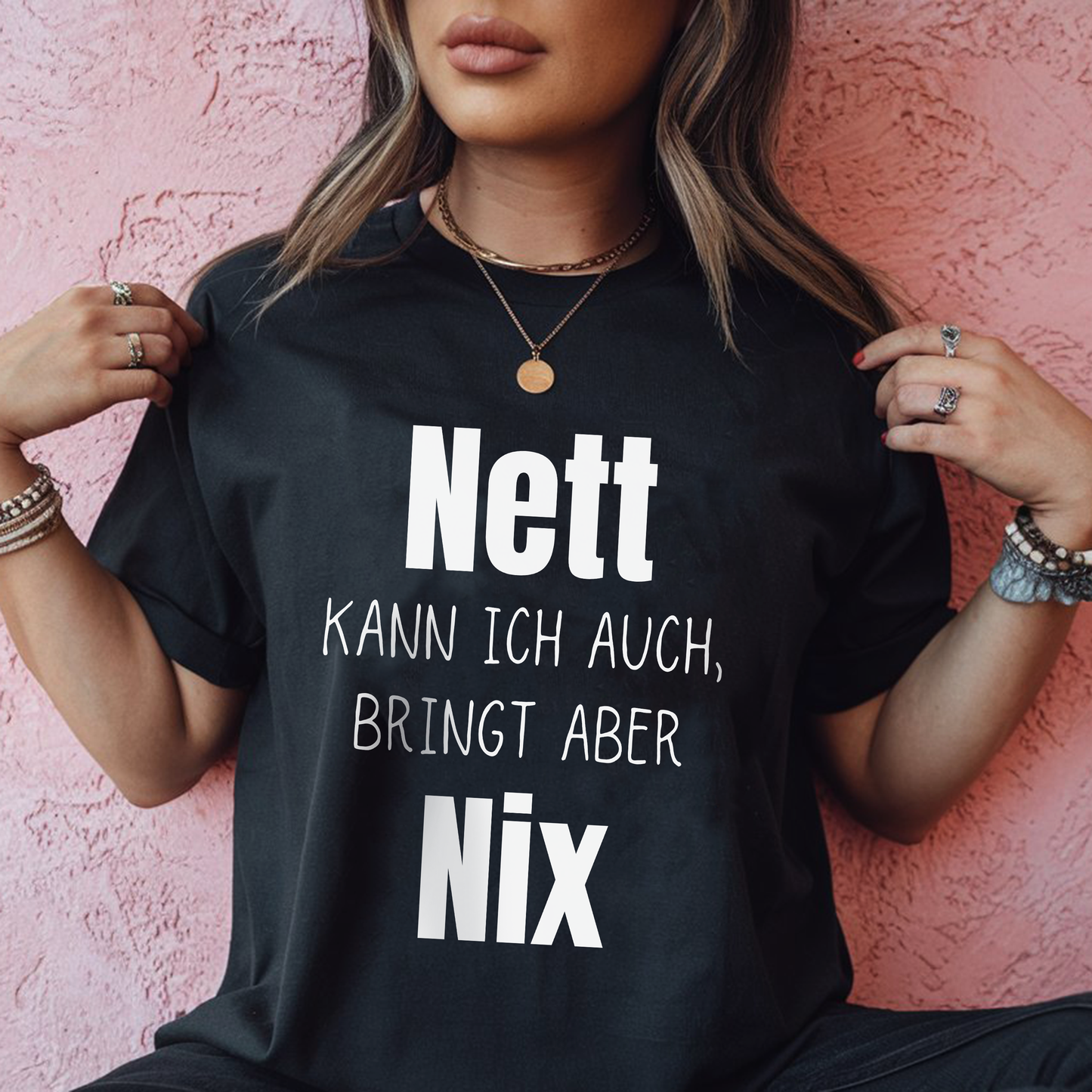 Nett kann ich auch bringt aber nix - Damen Premiumshirt