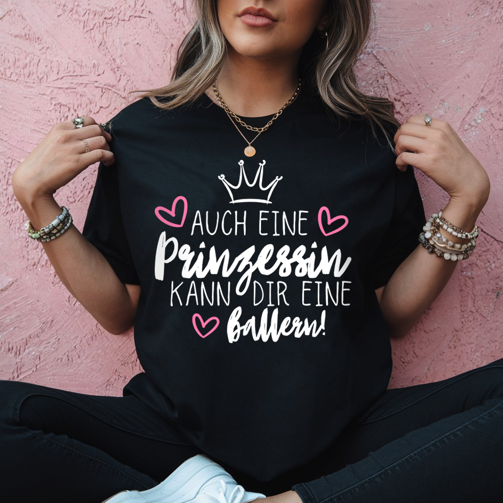 Auch eine Prinzessin kann dir eine ballern - Damen Premiumshirt