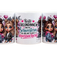 Beste Freundinnen sind die Schwestern die wir uns selbst aussuchen  - Panorama Tasse Weiß