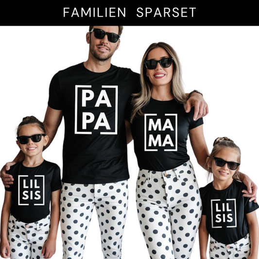 "Black and White Family" T-Shirt Sparbundle