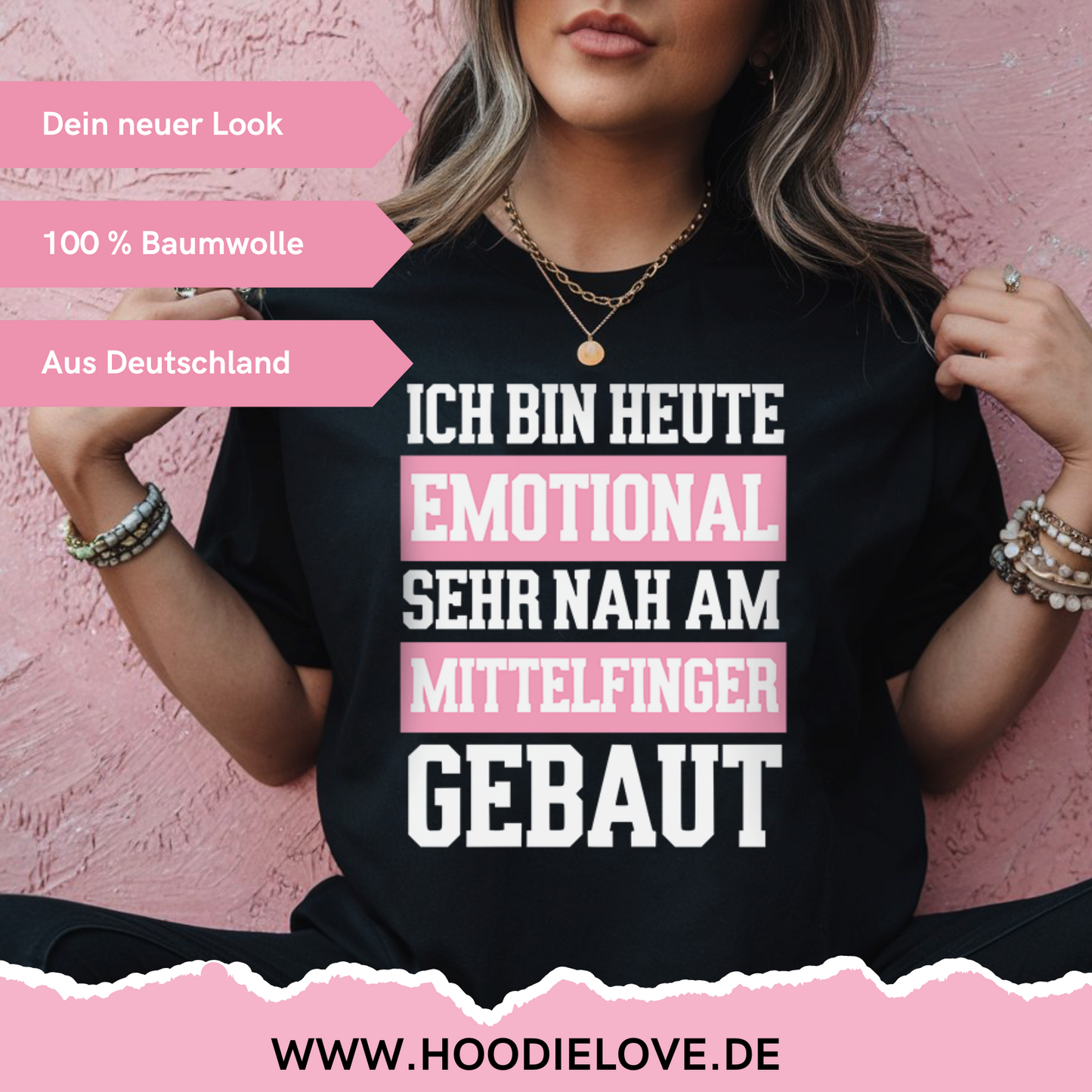 Ich bin heute Emotional sehr nah am Mittelfinger gebaut  - Damen Premiumshirt
