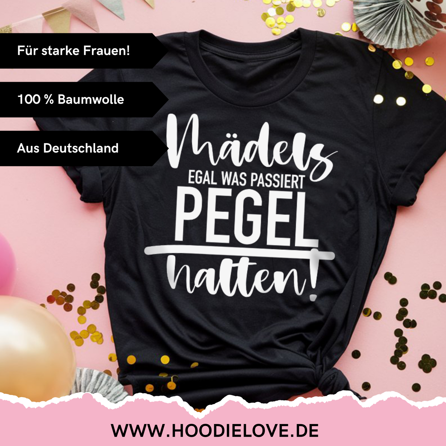 Mädels egal was passiert Pegel halten!  - Damen Premiumshirt