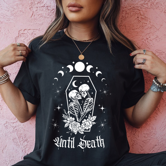 Until Death Skull Sarg Liebe  - Damen Premiumshirt