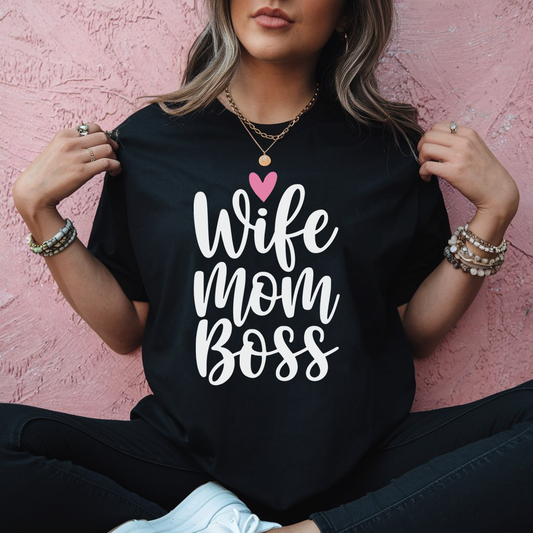 Wife Mom Boss - Damen Premiumshirt